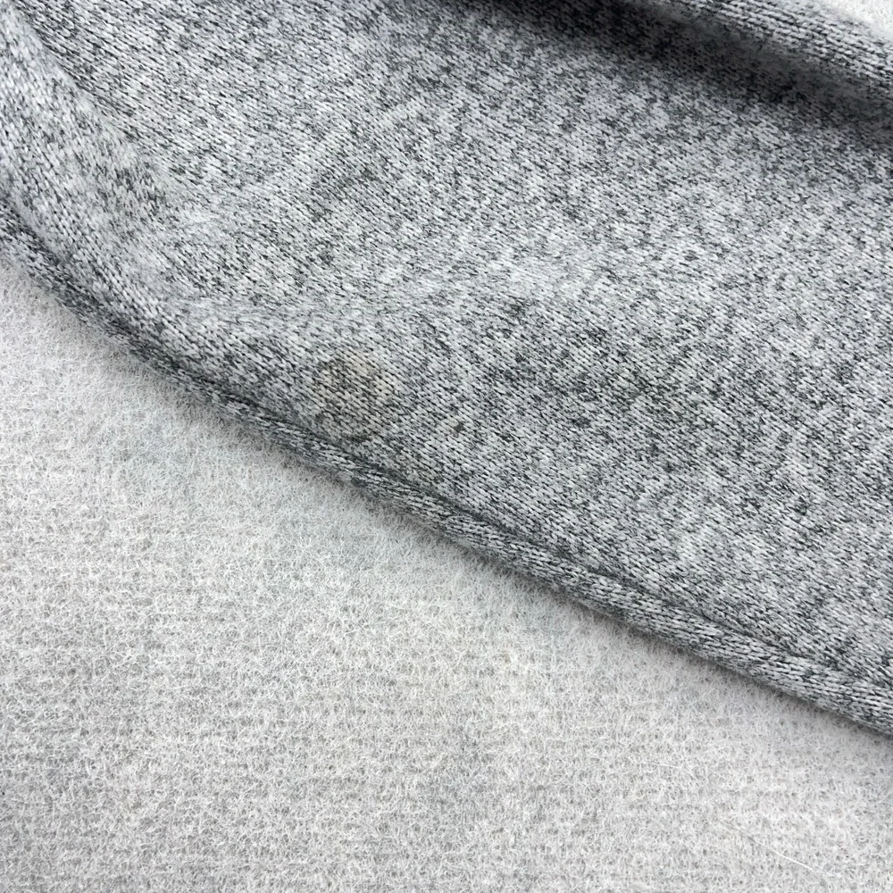 LL‎ Bean Sweater Men Large Gray Pullover Snap T Fleece Slightly Fitted Heather